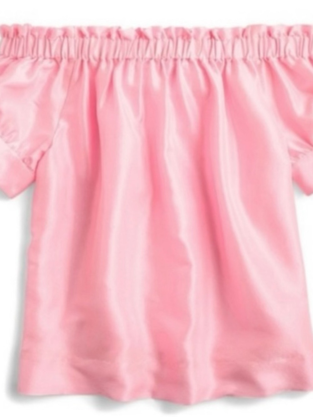 J Crew Silk Shatung Off the Shoulder Shirt